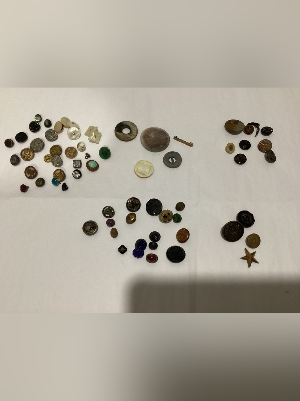 Antique, vintage buttons. CURATED Estate lot of Collectors starter collection.